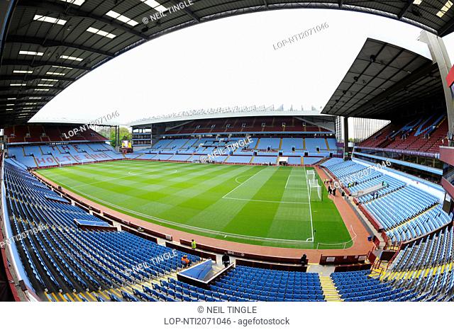 England, West Midlands, Birmingham. Inside Villa Park Stadium, home of Aston Villa Football Club