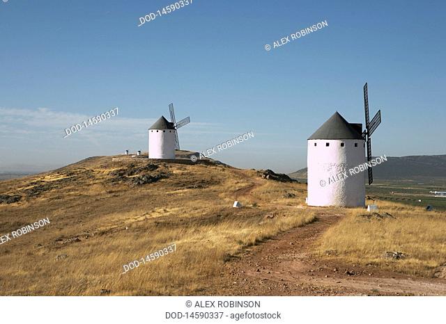 Spain, Campo de Criptana windmills in La Mancha