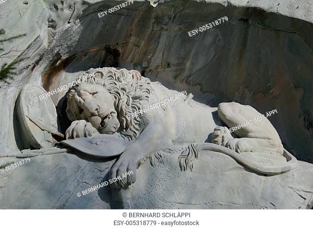 Luzerner Denkmal: Sterbender Löwe