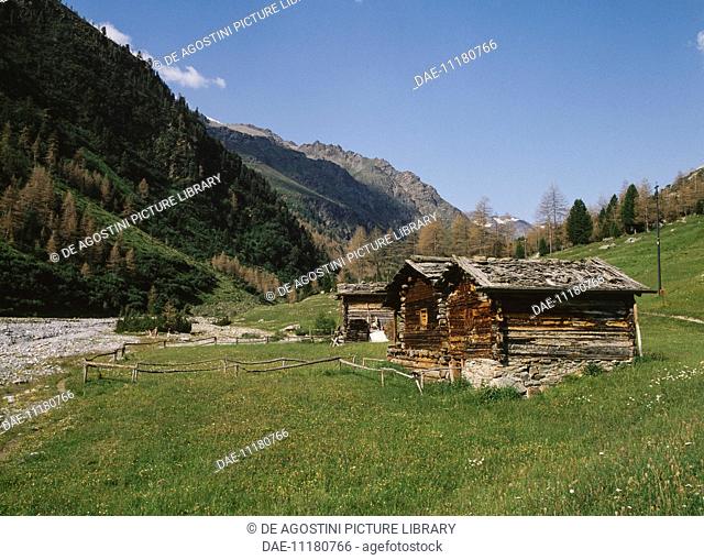 Farmhouse in the Stelvio national park, Trentino-Alto Adige, Italy