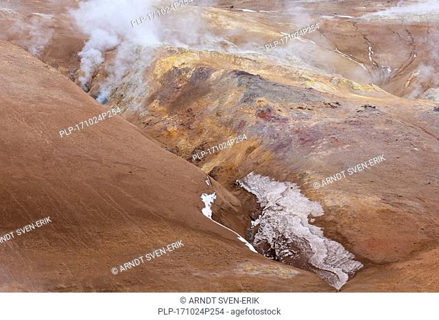 Hverir, geothermal area near Námafjall, Norðurland eystra / Nordurland eystra, Iceland