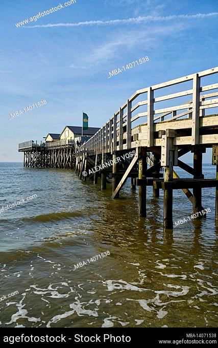 europe, germany, schleswig holstein, north sea, st peter ording, expanse, water, beach