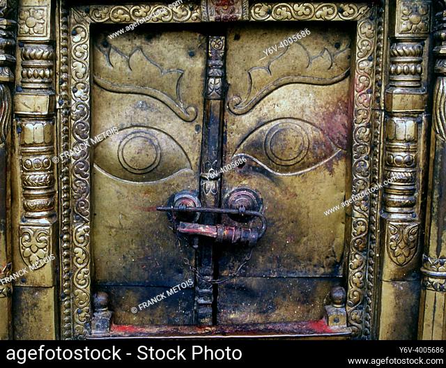 Temple door ( Patan, Nepal)