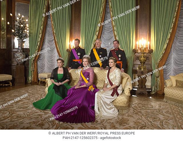 Grand Duke Henri, Grand Duchess Maria Teresa, Prince Guillaume, Grand Duke Hereditary and Princess Stephanie, Grand Duchess Hereditary of Luxembourg