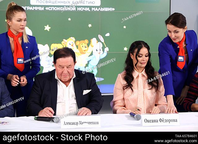 RUSSIA, MOSCOW - DECEMBER 15, 2023: Alexander Mitroshenkov, Vice President of the Russian Academy of Television, AVM Media President