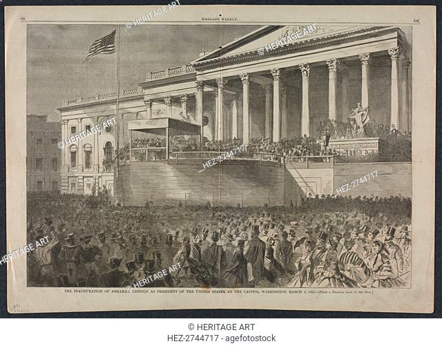 The Inauguration of Abraham Lincoln as President of the United States?, March 4, 1861, 1861. Creator: Winslow Homer (American, 1836-1910)