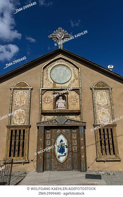 The chapel of Santo Nino de Atocha at El Santuario de Chimayo in the small community of El Potrero just outside of Chimayo, New Mexico, USA