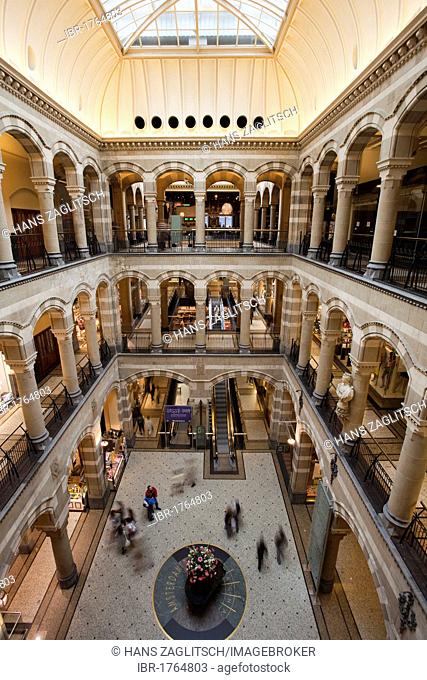 Magna Plaza shopping center in the old post office, Amsterdam, Holland, Netherlands, Europe