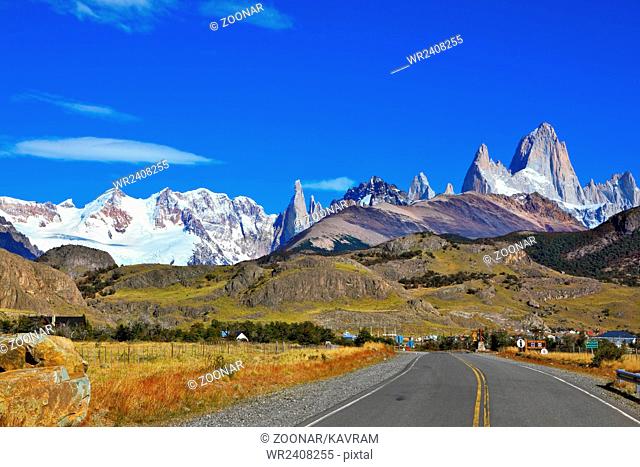 Magnificent snow-capped mountains in Patagonia