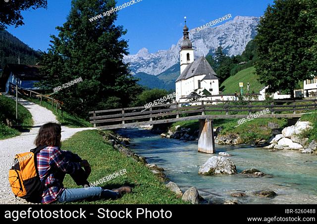 Parish Church of St. Fabian and Sebastian, Ramsau, Berchtesgadener Land, Bavaria, Germany, Europe