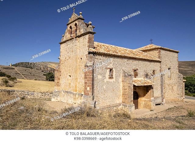 Ermita de la Virgen del Monte, barroco rural, siglo XVII, Caracena, Soria, comunidad autónoma de Castilla y León, Spain, Europe
