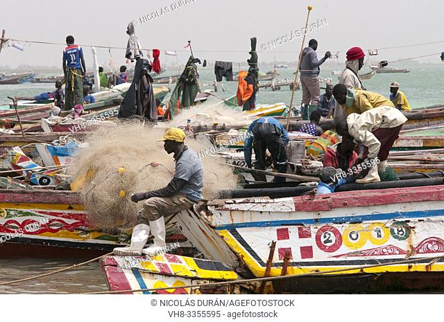 fishing boats harbor senegal