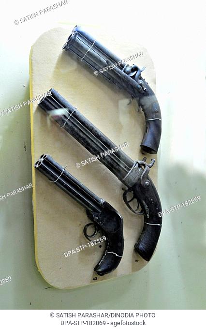 old pistols in junagadh museum gujarat india Asia