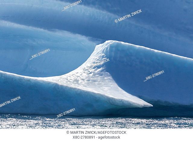 Icebergs drifting in the fjords of southern greenland. America, North America, Greenland, Denmark