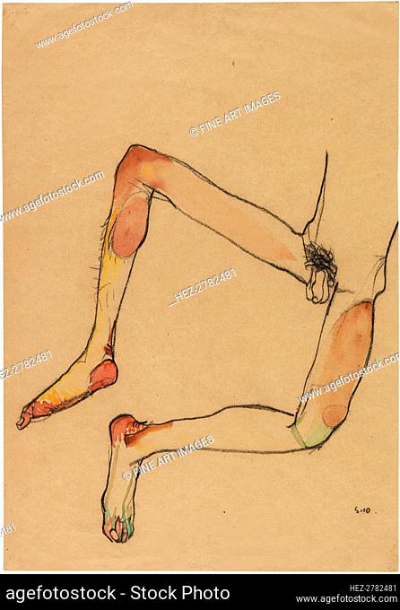 Nude male abdomen, 1910. Creator: Schiele, Egon (1890-1918)