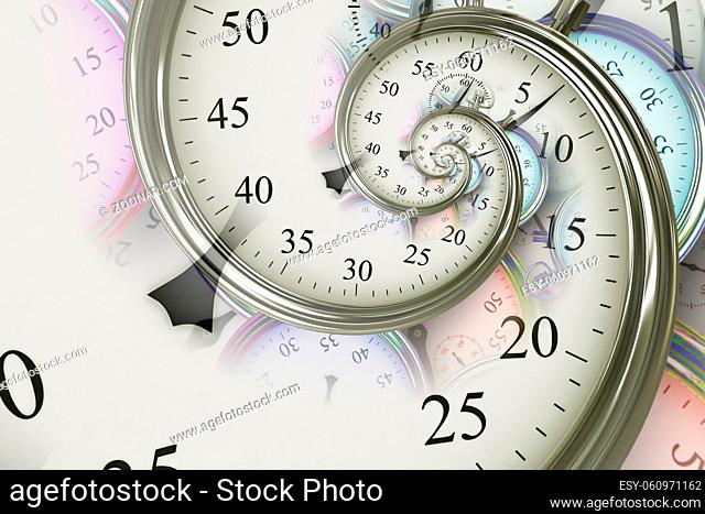 Droste effect background. Abstract design for concepts related to time, deadline and business