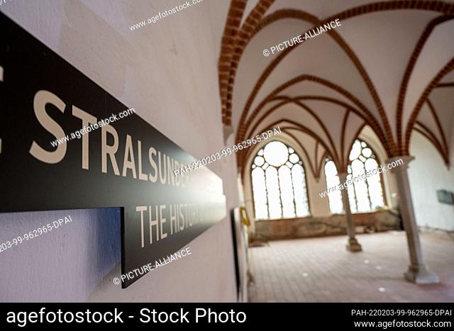 03 February 2022, Mecklenburg-Western Pomerania, Stralsund: The modernization of the Stralsund Museum in St. Catherine's Monastery is progressing