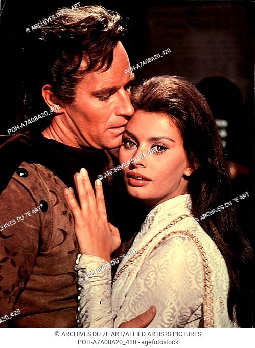 El Cid  Year: 1961 Italy / USA Director: Anthony Mann Charlton Heston Sophia Loren . It is forbidden to reproduce the photograph out of context of the promotion...