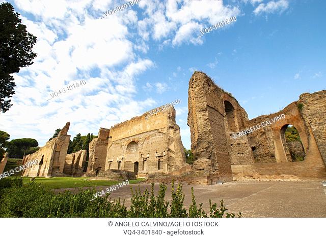 Ruins of the Baths of Caracalla (Terme di Caracalla), Thermae Antoninianae , one of the most important baths of Rome at the time of the Roman Empire, Rome