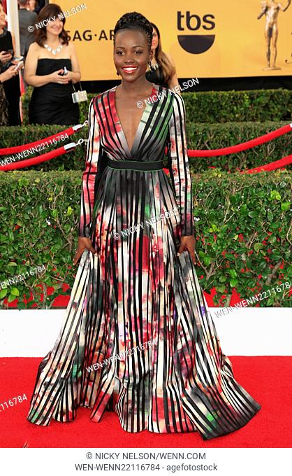 21st Annual SAG (Screen Actors Guild) Awards at Los Angeles Shrine Exposition Center - Arrivals Featuring: Lupita Nyong'o Where: Los Angeles, California