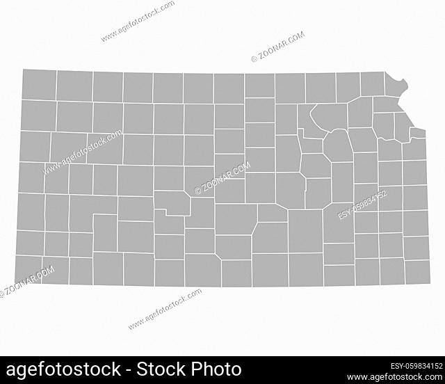 Karte von Kansas - Map of Kansas