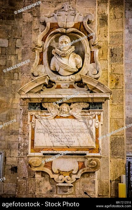 Relief in the Cathedral of Santa Mari Maggiore, Barletta, Apulia, Barletta, Apulia, Italy, Europe