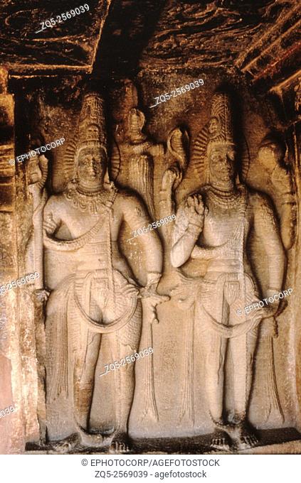 Shiva Cave interior, Aihole, Karnataka, India