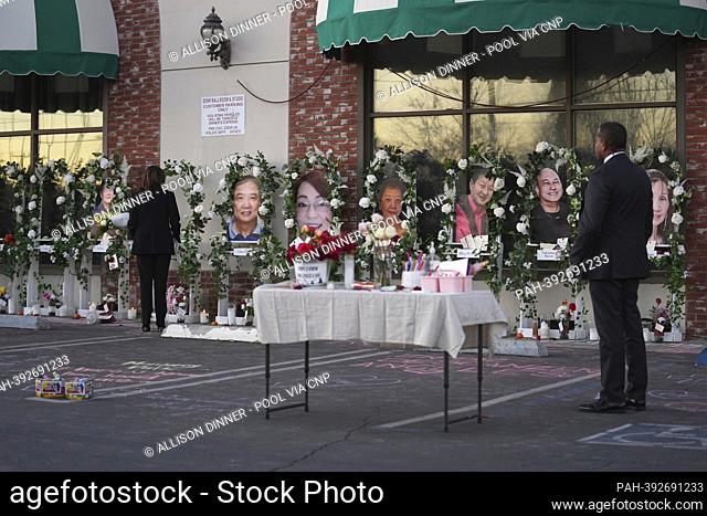 United States Vice President Kamala Harris pays her respects to the victims of a mass shooting at Star Dance Studio in Monterey Park, CA, California, USA