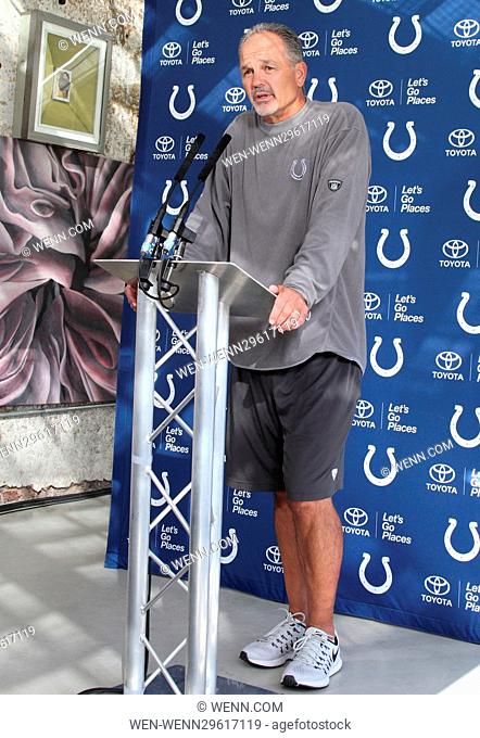Indianapolis Colts Press Conference at The Grove Hotel, Chandlers Cross, Watford, Herts. Indianapolis are here to play in the latest NFL International Series...