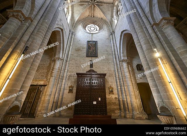 Interior view of the Cathedral de El Salvador, Santo Domingo de la Calzada, La Rioja, Spain, Europe
