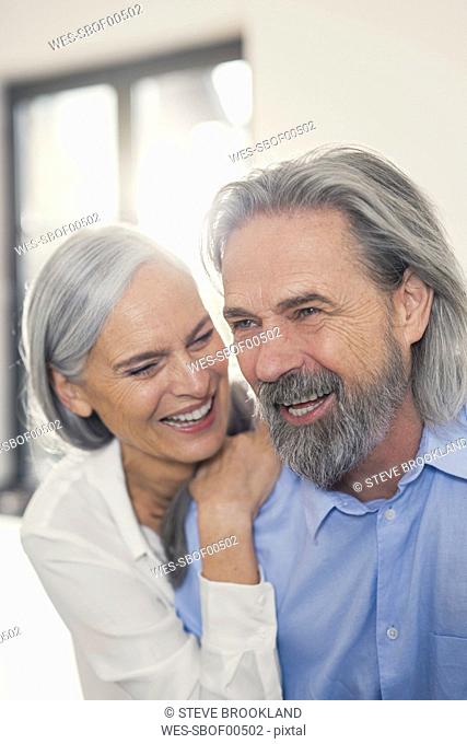 Portrait of an affectionate senior couple