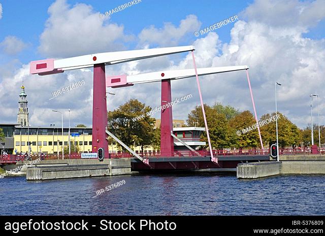 Schroebrug Bascule Bridge, Middelburg, Walcheren Peninsula, Zeeland, Netherlands, Zeeland