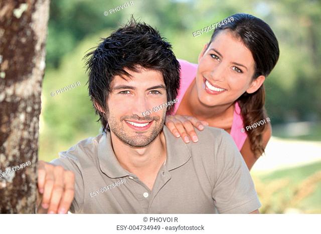 Young couple in the countryside