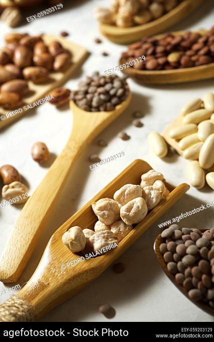 Selection of different types of legume
