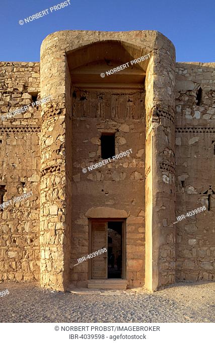 Entrance, desert castle Qasr Kharana or Qasr al-Harrana or Qasr al-Kharanah, Kharaneh or Hraneh, Jordan