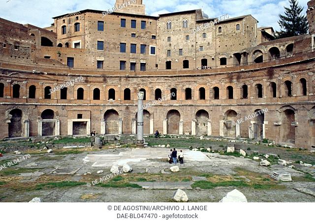 Trajan's Markets, Trajan's Forum, Historic Centre of Rome (UNESCO World Heritage List, 1980), Lazio, Italy. Roman civilisation, 1st century AD