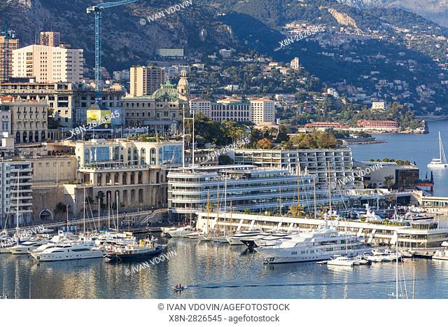 Panorama of La Condamine and Monte Carlo from the Port Hercules