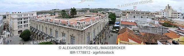 View of the Palacio de los Capitanes Generales Palace as seen from the terrace of the Ambos Mundos Hotel, Calle Obispo street, Havana, historic district, Cuba