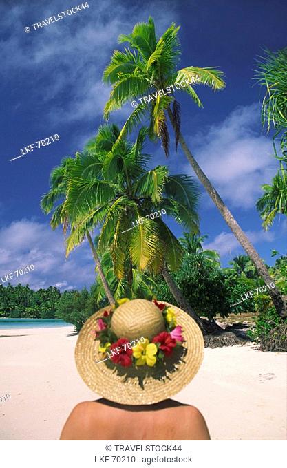 South pacific, Cook Islands, Aitutaki lagoon, One foot Island, dream beach, cristal clear water