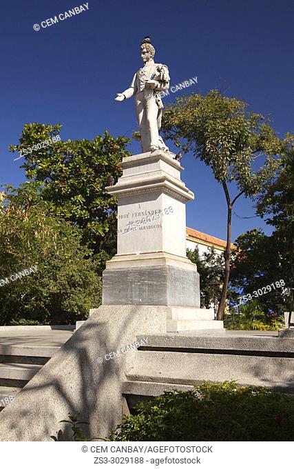 Monument dedicated to Jose Fernandez De Madrid at the historic center, Cartagena de Indias, Bolivar, Colombia, South America