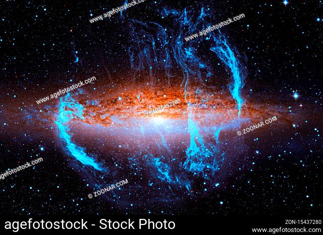 Universe scene with stars and galaxies in deep space showing the beauty of space exploration. Elements furnished by NASA