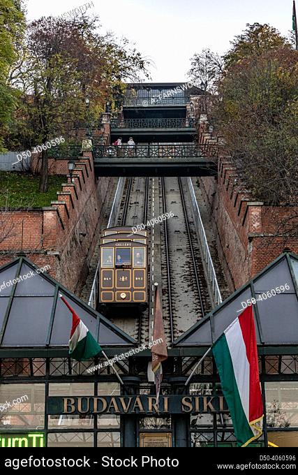 Budapest, Hungary The funicular railway up to the Castle Hill