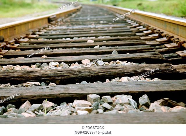 Railroad track, close-up