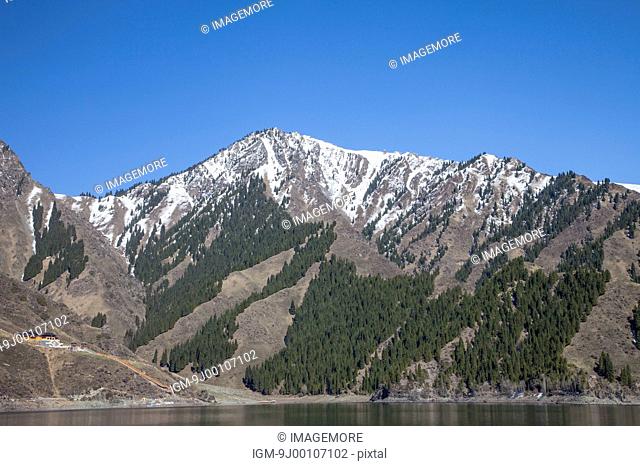 Tien Shan Mountains, Heaven Lake, Xinjiang Province, China, Asia, Mountain