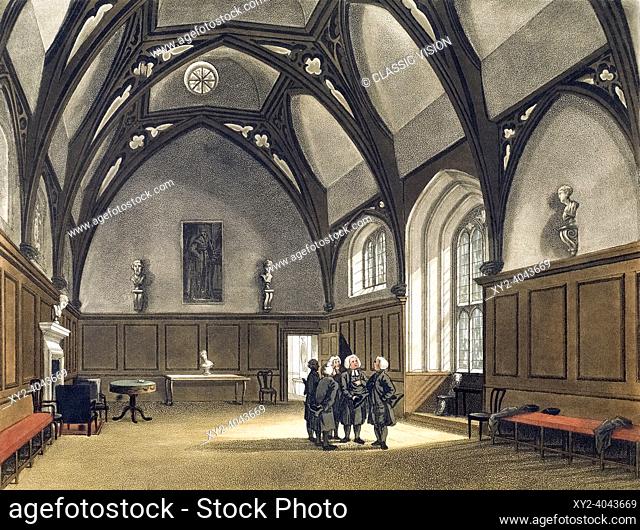 Lambeth Palace. Circa 1808. After a work by August Pugin and Thomas Rowlandson in the Microcosm of London, published in three volumes between 1808 and 1810 by...
