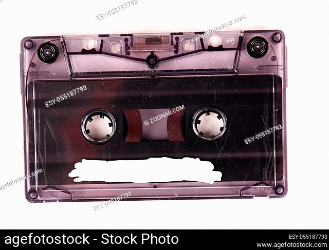 Retro, vintage. Cassette on the table