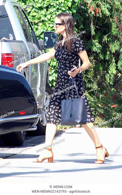 Jennifer Garner arriving for church at the Community United Methodist Church of Pacific Palisades, in the Pacific Palisades neighbourhood of Los Angeles
