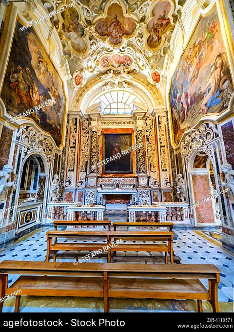 Saint Rosalia chapel (1629-1751) in the baroque style church of Jesus (chiesa del Gesu' ) called also Casa Professa - Palermo, Sicily, Italy