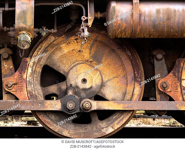 Vintage train detail rust and derelict