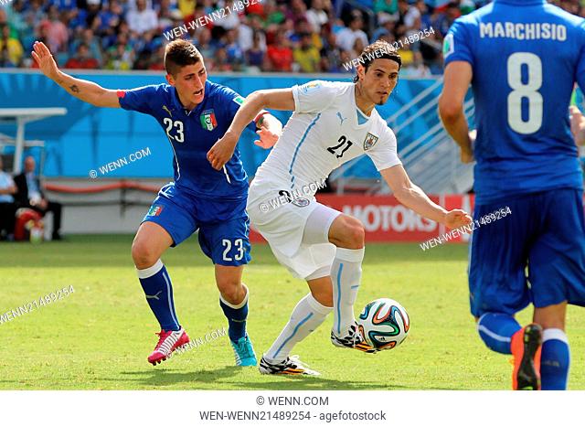 2014 FIFA World Cup - Group D - Italy v Uruguay (0-1) held at Estádio das Dunas Featuring: Edinson Cavani Where: Natal, Brazil When: 24 Jun 2014 Credit: WENN